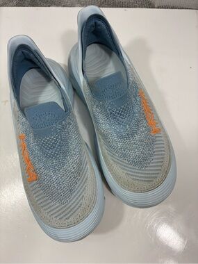 Hoka Light Blue Slip-On Knit Sneakers Unisex Adult Size M9 / W10